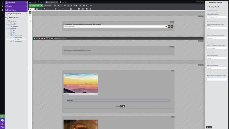 Screenshot Blackbit PageBuilder